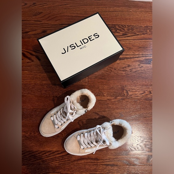 J Slides Leslie White Multi Leather Sneaker - Size 6.5 - Picture 5 of 7